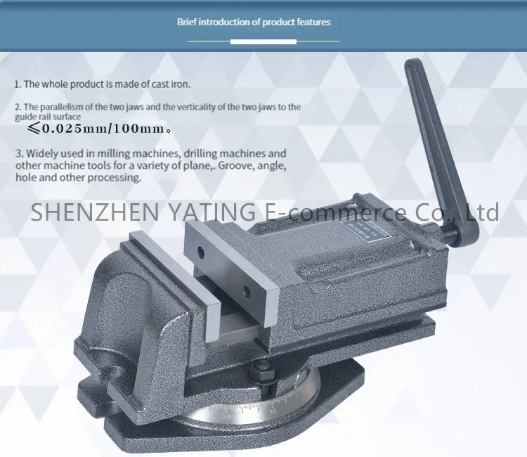 NewElectric 8 Inch QH Heavy Duty Milling Machine Flat Pliers Drilling Machine Pr