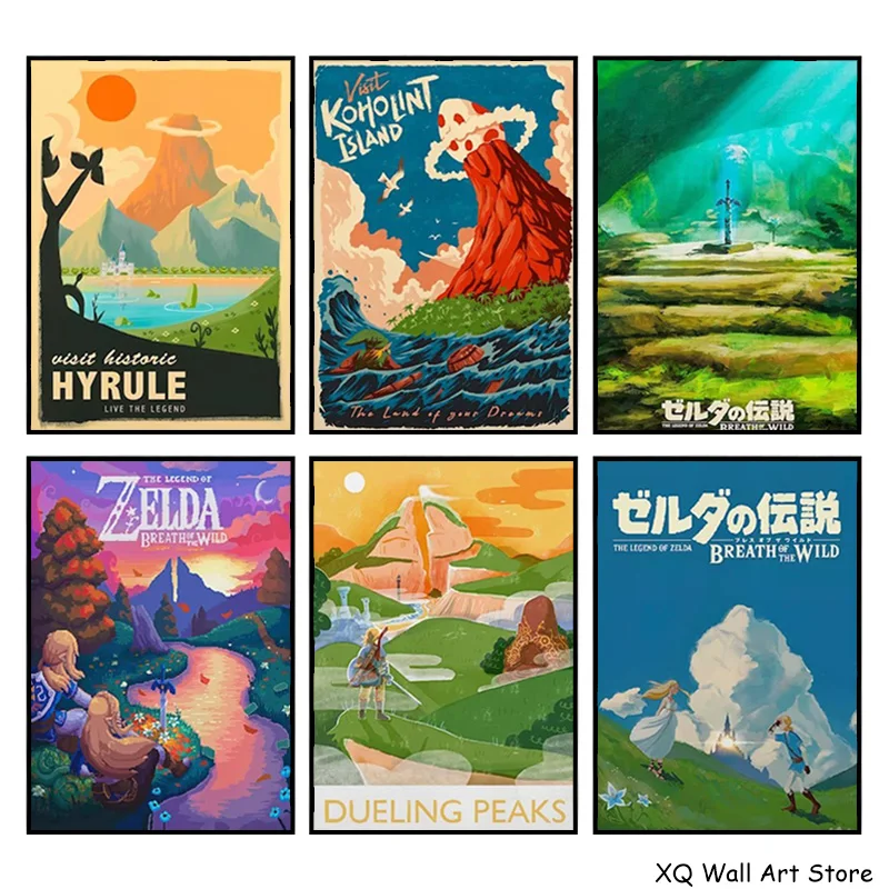 

Modern Game Travel Posters Classic Canvas Paintings And Prints Wall Art HD Pictures For Living Room Home Office Decor Frameless