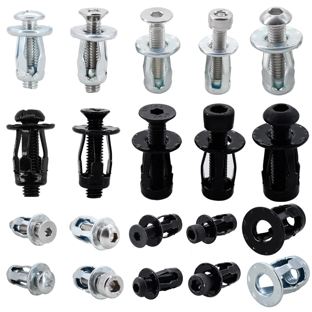 Petal Shape Metal Rivet Nuts Kit M4 M5 M6 M8 Molly Jack Nut Hex Expansion Screw Bolt License Plate Panel Clamp Lock Rivetnut motorcycle rivet nuts rivet nut screws