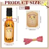 Vanilla Extract Bottles for Homemade Vanilla Jar Glass Bottle with Sticker Syrup Gift Food Storage Canister for Bean Sauce Spice 6