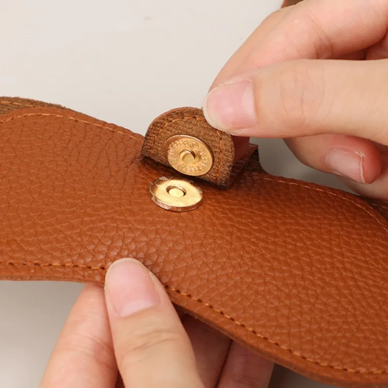 Lightweight Glasses Storage Bag Scratch Resistant Leather Eyeglasses Case Hanging Spectacles Bags Portable Sturdy Eyewear Cases