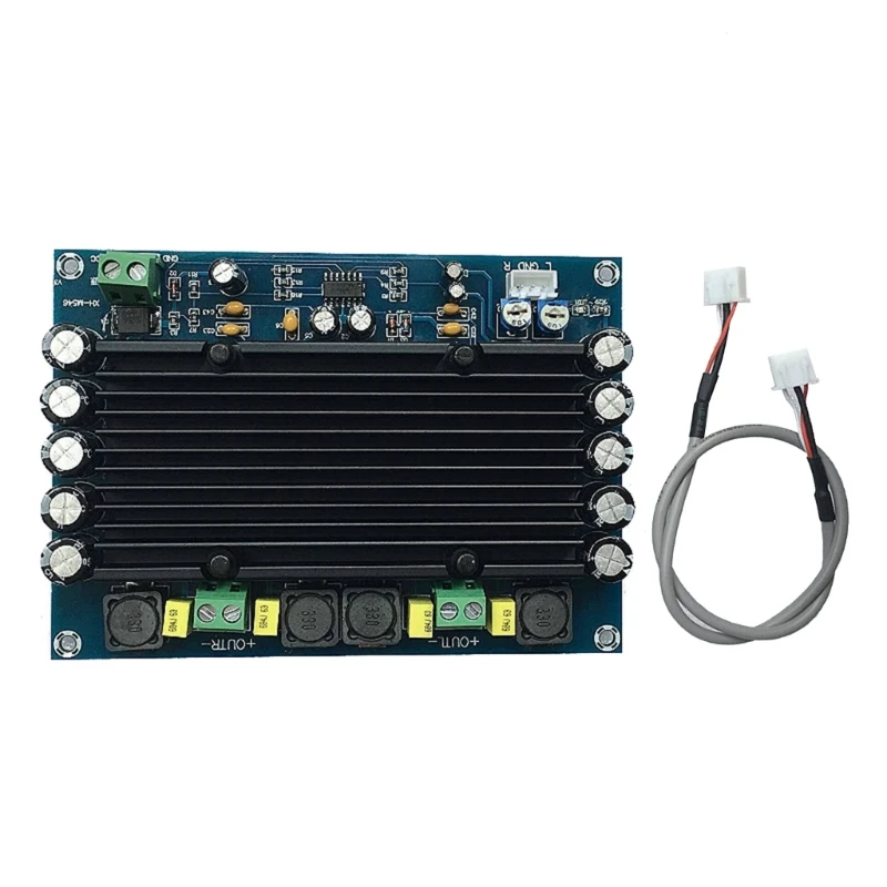 XH-M546 Power Amplifier Board TPA3116D2 Double Channels Digital AudioAmplifier Board with Large Heat Dissipation Area Dropship xh m546 high powered digital amplifier board 150w 150w audional board with cable