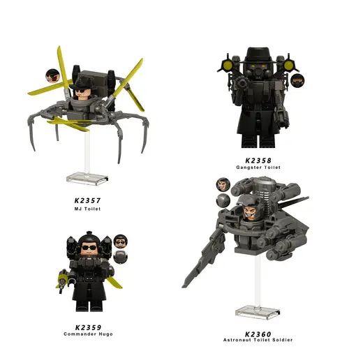 New KDL SWAT Skibidi Toilet Man Figures Anime Block Toys TvMan Titan Cameraman Speakerman Bricks Model Toy Birthday Gift - Image 2