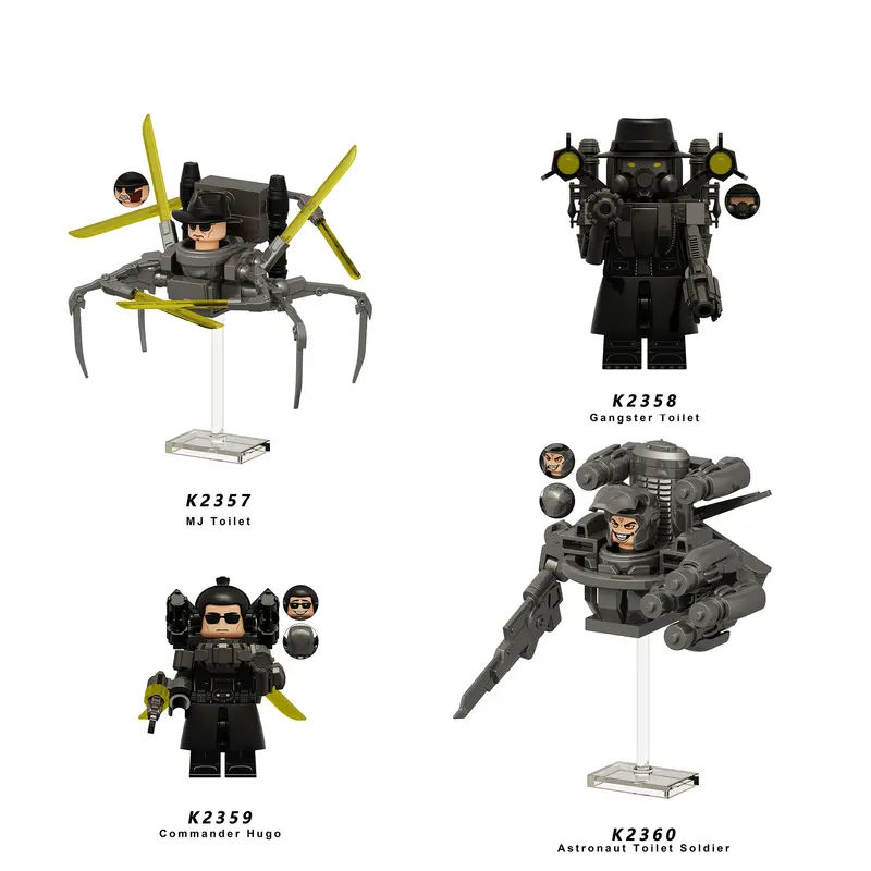 New KDL SWAT Skibidi Toilet Man Figures Anime Block Toys TvMan Titan Cameraman Speakerman Bricks Model Toy Birthday Gift - Image 2