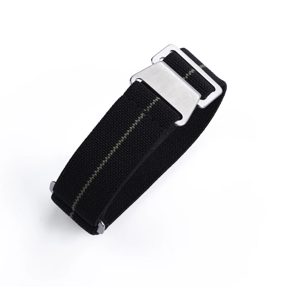 Nylon Braided Elastic Watch Band – Sporty Parachute-Inspired Strap