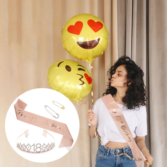 Boldog Születésnapot Sash Fejpánt Vállszíj Fotófotó Lányok 160X9.5 Cm -Es Elasztikus Szövet 18 Party Kellékek A Nők Hiányoznak - Image 3