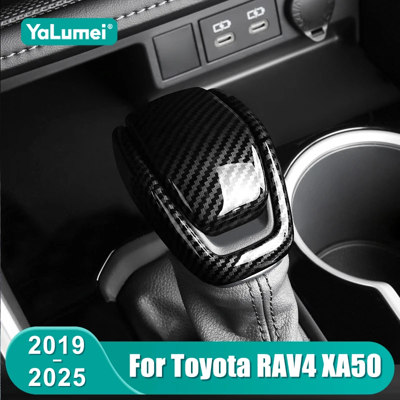 Für Toyota RAV4 XA50 2019 2020 2021 2022 2023 2024 2025 RAV 4 Hybrid Auto Schaltknauf Schaltkopf-Abdeckung Verkleidung ABS Zubehör