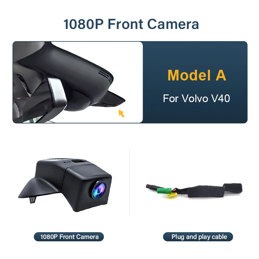 Cash מצלמת עבור volvo v40 2015 2016 2017 2018 2019 2020, תקע ולשחק המכונית dvr 4k 2160p Dashcam עבור מצלמת מכונית וידאו מקליט