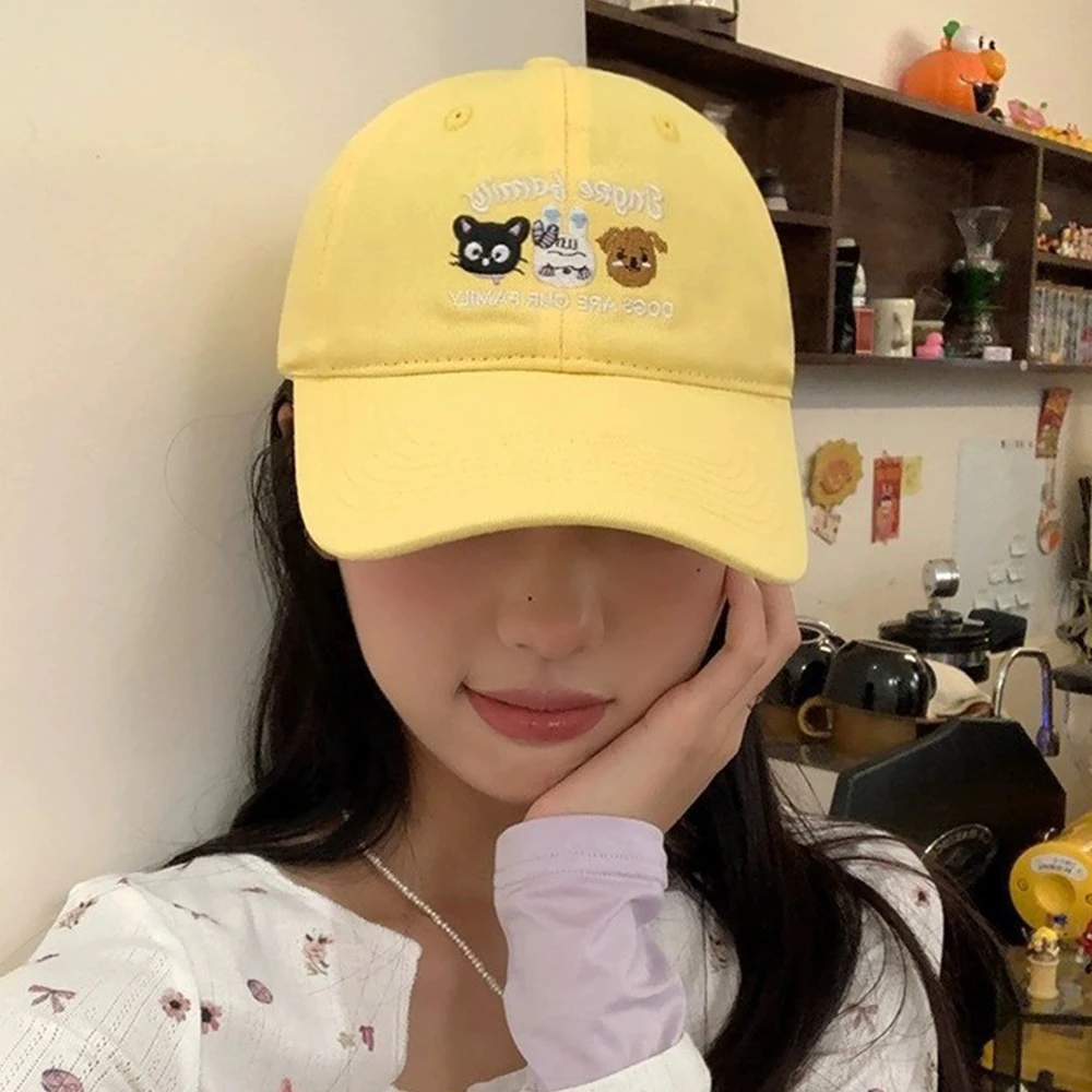 Soft Cotton Letter Embroidered Baseball Cap For Women Men Casual Outdoor Sports Curved Brim Visor Hats Unisex Hip Hop Dad Caps