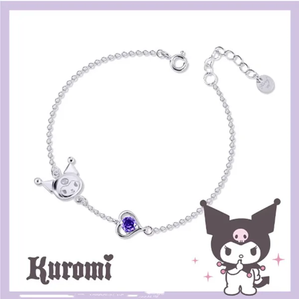 New Y2k Anime Sanrio Kuromi Necklace Ring Kuromi Bracelet Kawaii