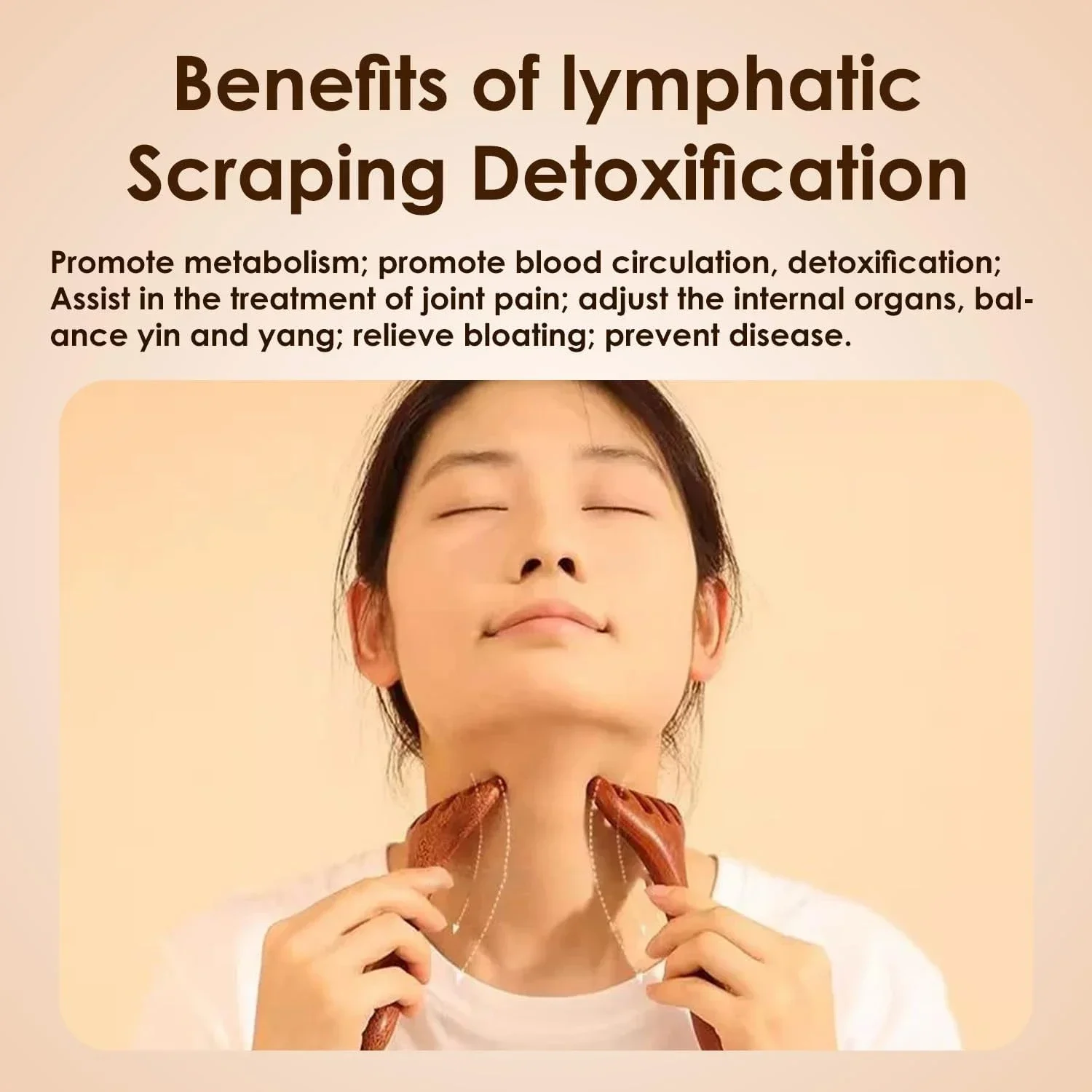 Natural Sandalwood Five-Claw Scalp Massager Gua Sha Tool Back Scratcher Spa Handheld Meridian Massage Comb Hair Care