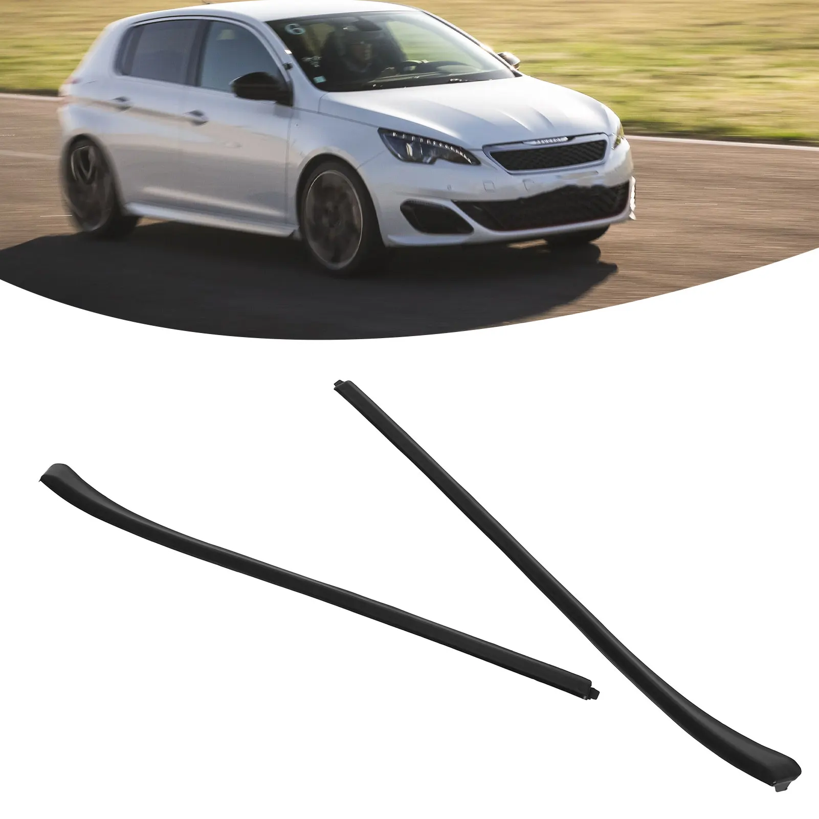 2PCS Front Windshield Trim Left Right for Peugeot 308 (2011-2016