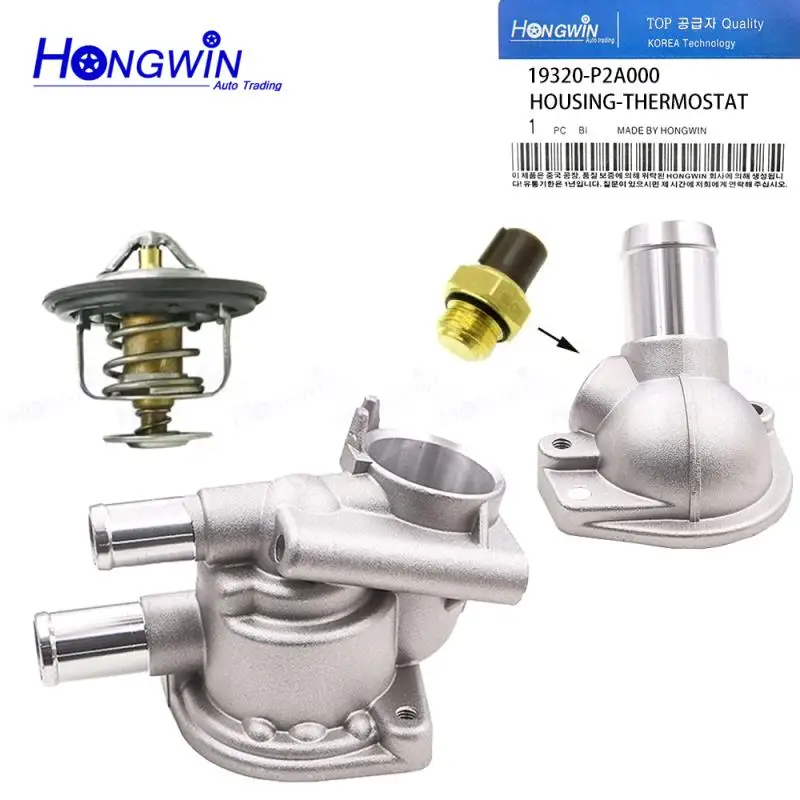 Engine Coolant Thermostat Thermostat Housing Cover 19320-P2A-000 19311-P2A-000 New Thermostat Housing Cover Water Outlet For Honda Civic 1.6L 1996-2000 19301PAA306 19320 P2A 000