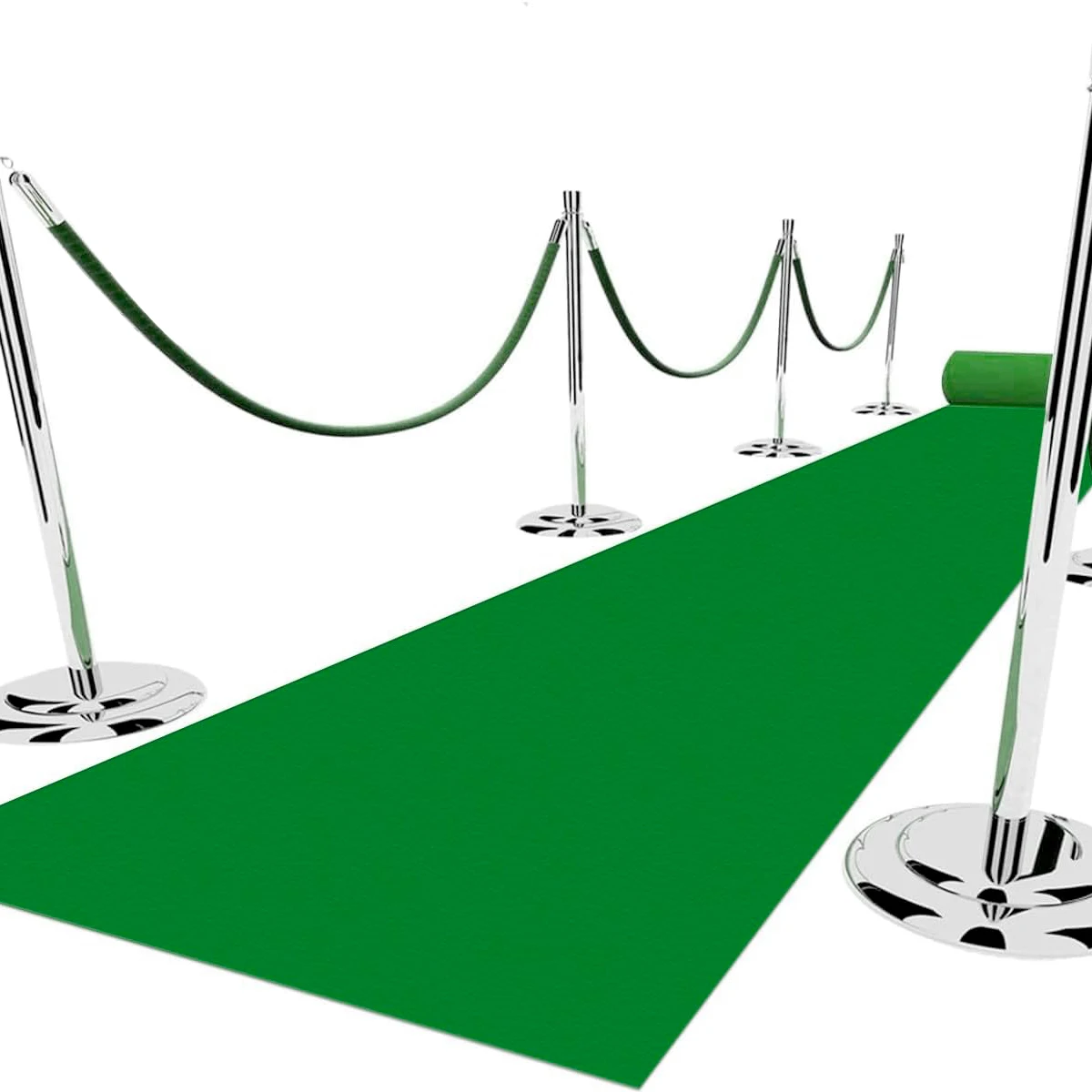 Green Wedding Carpet and Non-woven Non Slip Carpet for Aisle, Birthday Party Decoration