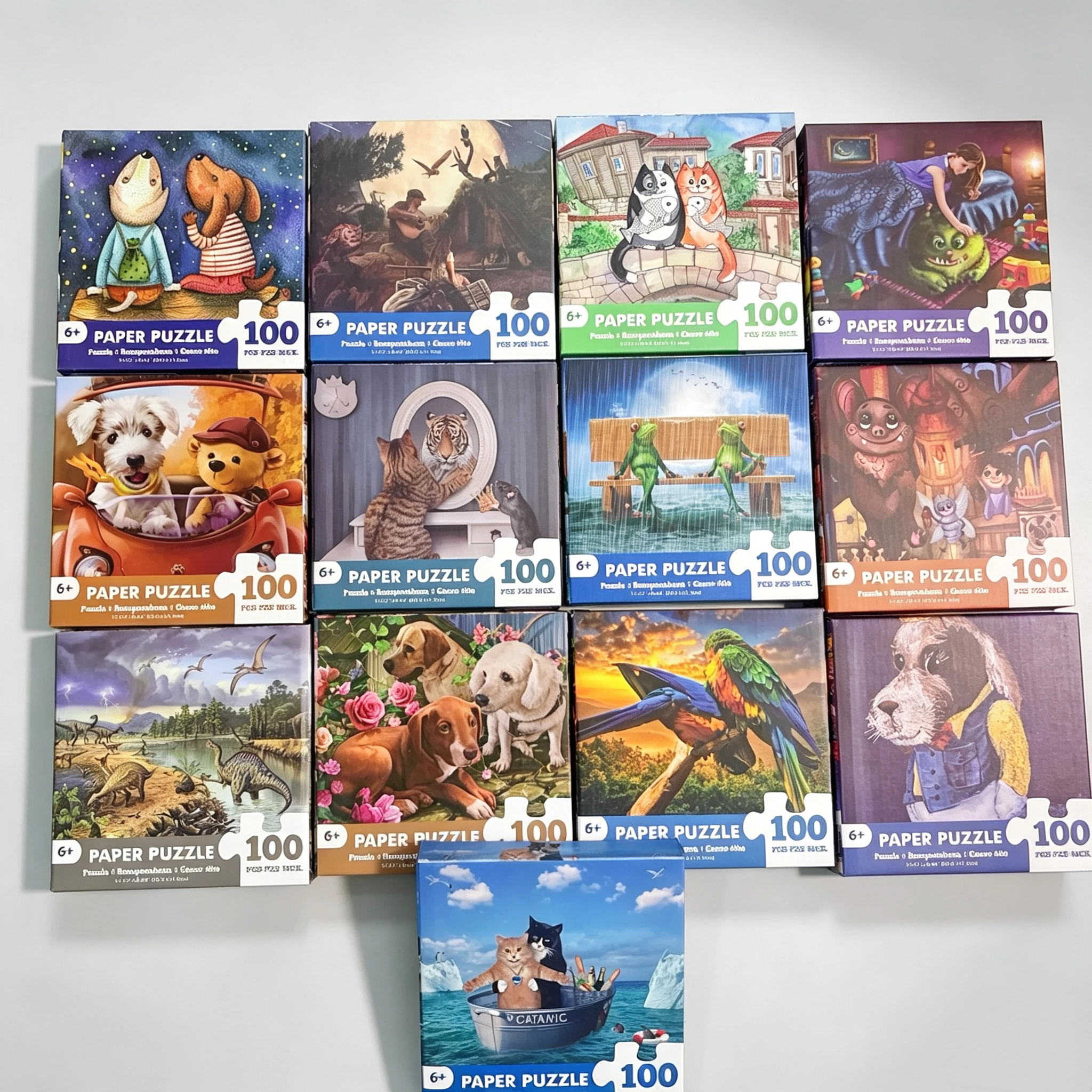 100-Piece Dog-Themed Relaxation Jigsaw Puzzle for All Ages – Perfect Educational Gift