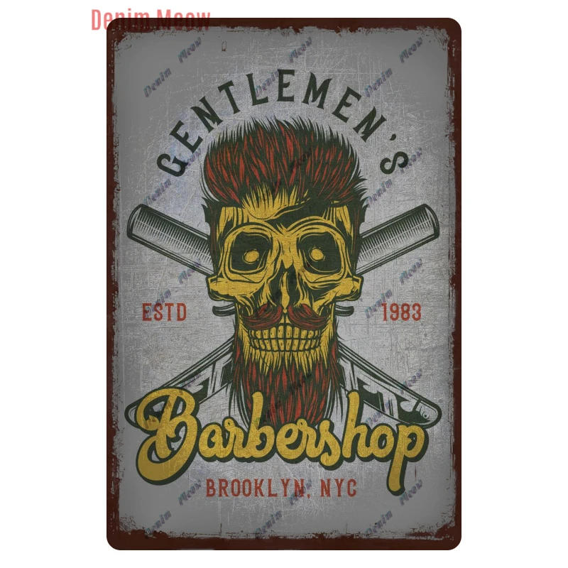 Cartel De Estaño Para Barbería, Carteles Vintage Para Pared, Letrero De Metal, Placa Decorativa Para Pared, Placa De Cocina, Accesorios De Decoración Vintage De Metal Compra Barata En