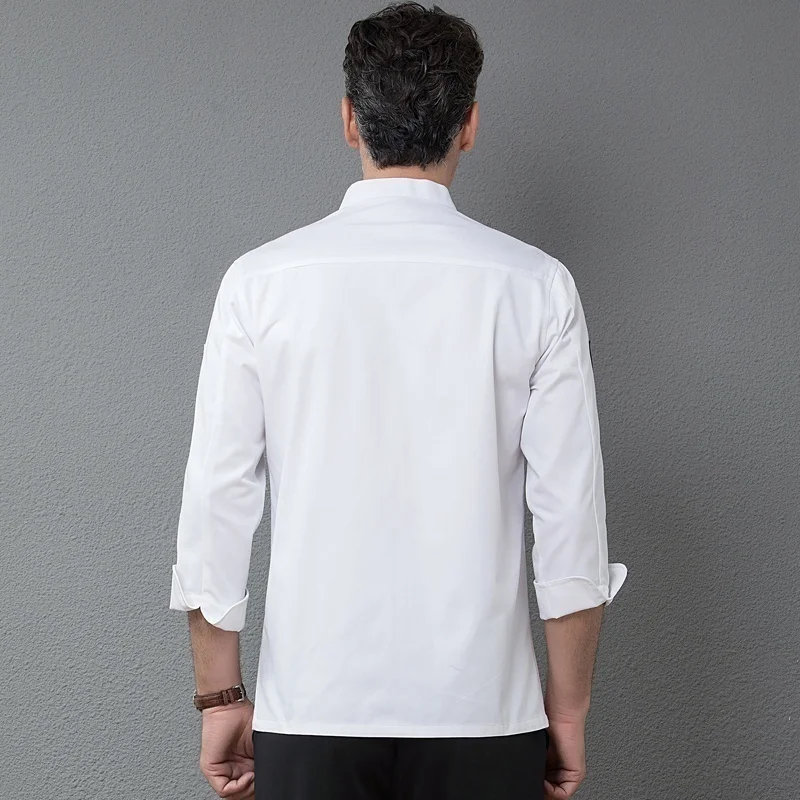 Chef Jacket Men Women Cook Coat Restaurant Uniform