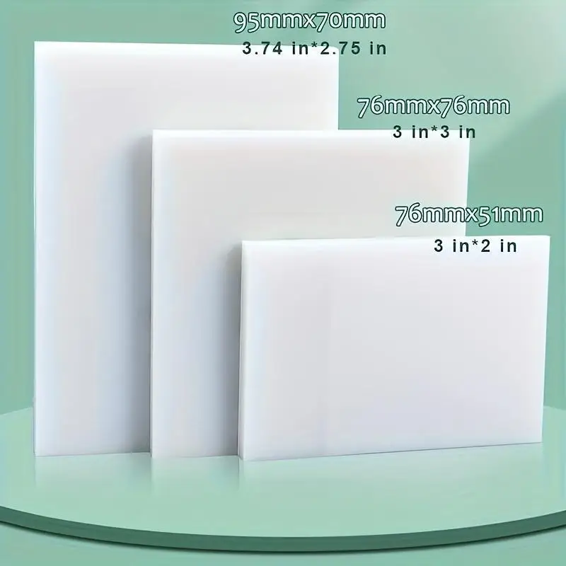 Translucent Sticky Notes with Self-Adhesive Pads - 3 Sets of 150 Sheets