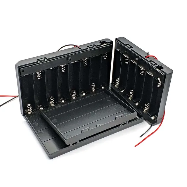 6X 8X Aa Akkumulátor -Tartó Tároló Tok Doboz Kapcsolóval És Fedelet 9 V 12 Aaa Akkumulátorok Szabványos Konténerhez - Image 5