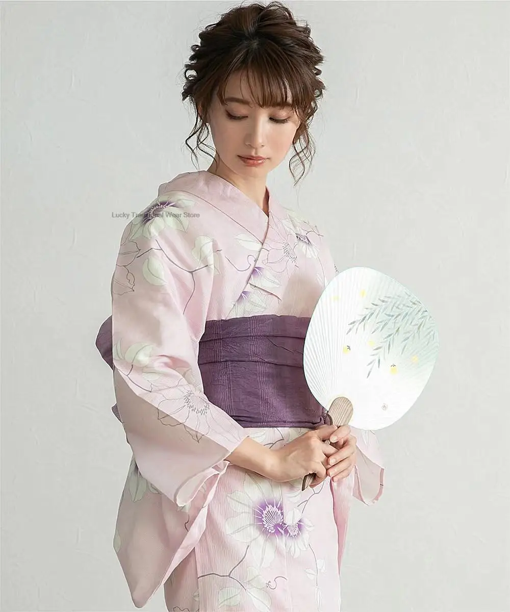 Japanese Traditional kimono Yukata Stage Show Costume Cosplay Haori Vintage Floral Robe Stage Fancy Wear Evening festival Dress