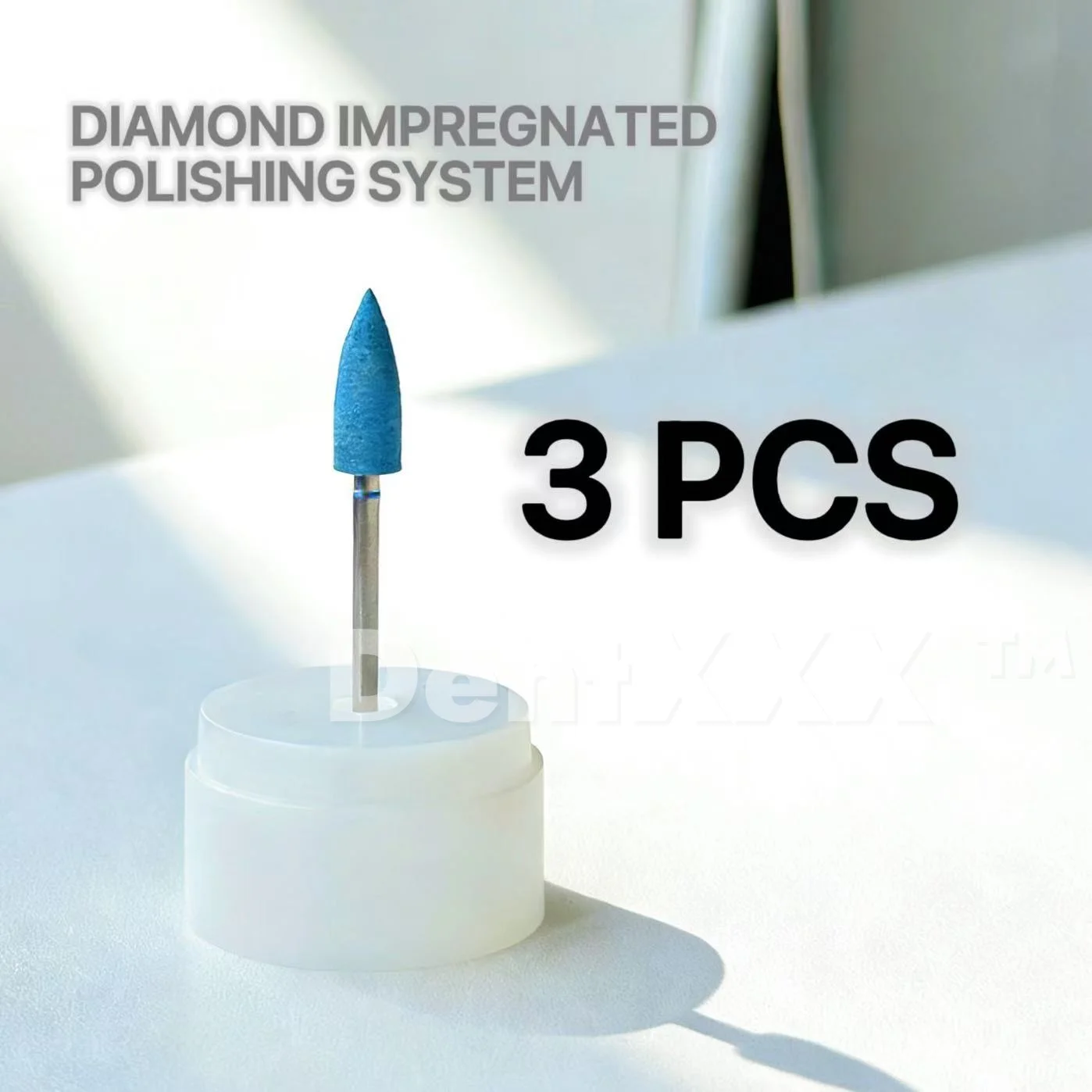Medium Grit Diamond Polishing Head for Finishing and Polishing - 2.35mm
