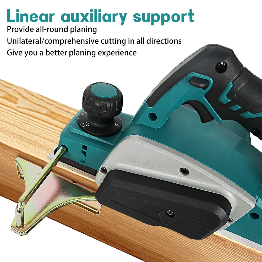 Cordless Rechargeable Electric Hand Planer Handheld Home DIY Wood Cutting Tool Woodworking Power Planer For Makita 18V Battery 5