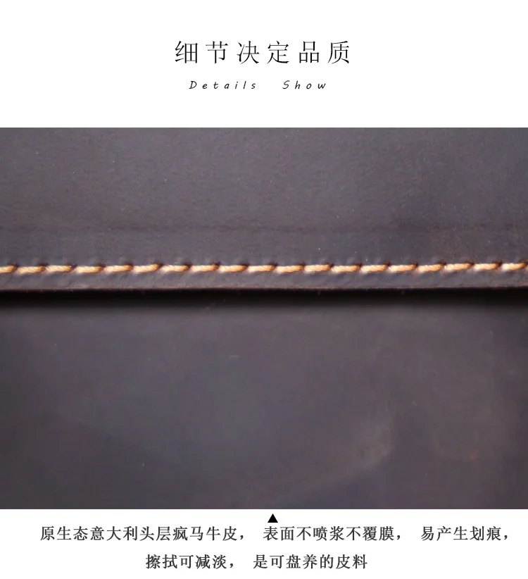 PNDME Business Vintage Luxus erste Schicht Rindsleder Herren Aktentasche Designer handgefertigte Luxus Echtleder 15-Zoll Laptop Handtasche – Detail 14