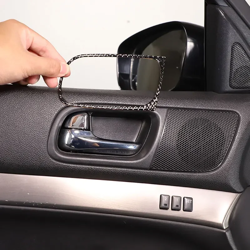 

For Infiniti G25 G35 G37 2007-2013 Soft Carbon Fiber Car Inside Door Handle Frame Cover Trim Sticker Car Accessories