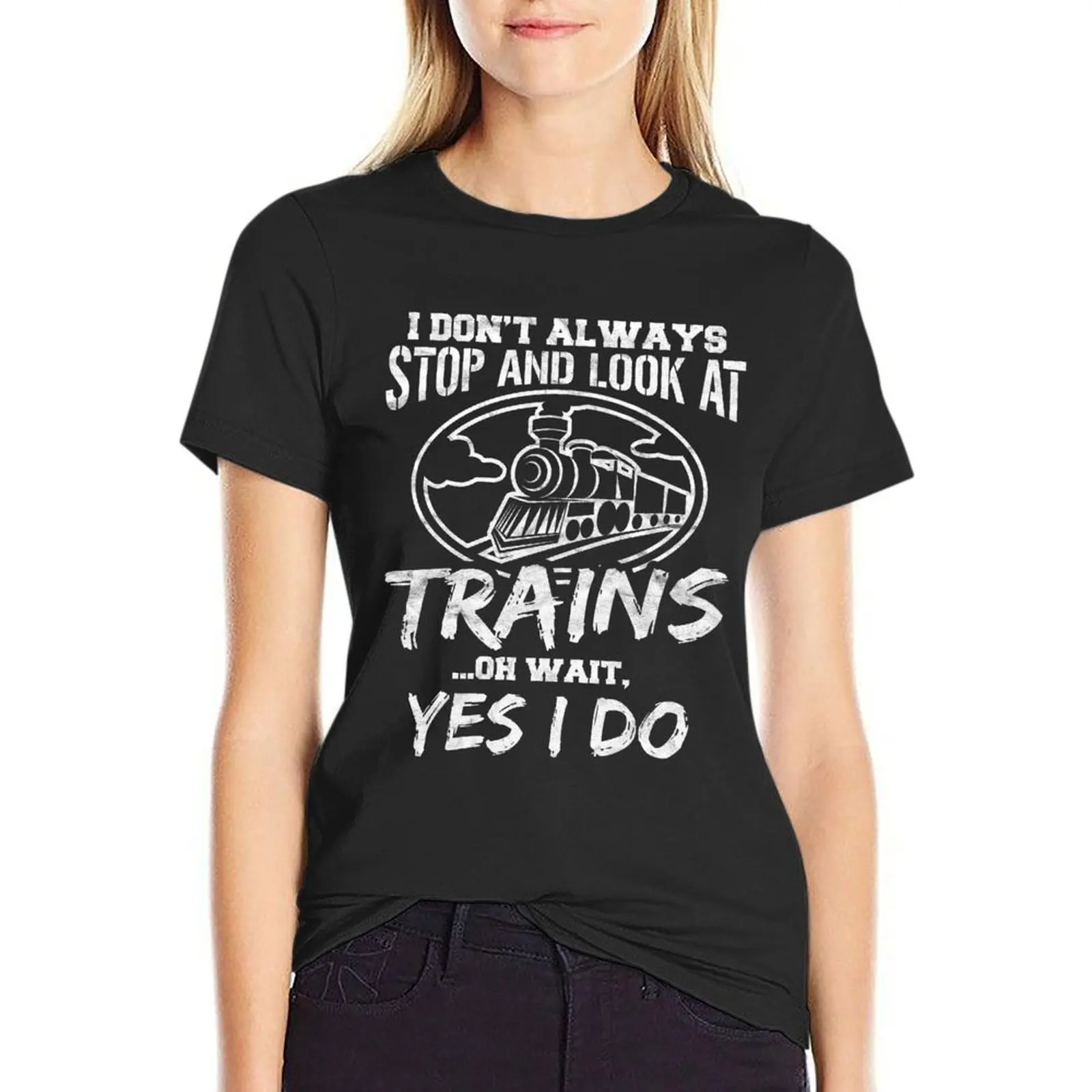 

Trains T-Shirt summer tops graphics tops for Women
