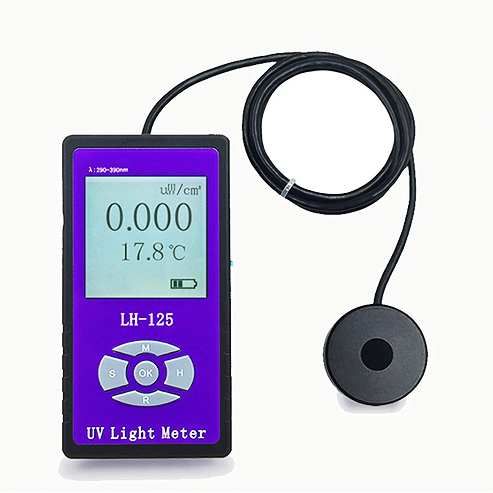 LH-125 Ultraviolet Transmittance Tester UVA UVB Penetration Detector Ultraviolet Radiation Radiometer Barrier Rate Tester 4