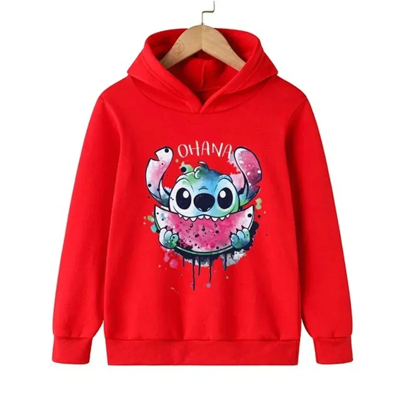 Kawaii Lilo 스티치 후드, 어린이 의류, 여아 의류, 소년 의류, 가을 따뜻한 스티치 맨투맨, 어린이 상의