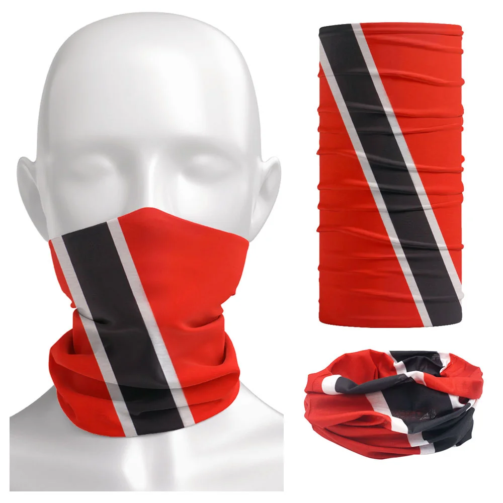 Republic of Trinidad and Tobago Flag Printing Bandanas Adults Outdoor UV Protection Face Mask Neck Gaiter Cycling Scarf Snood