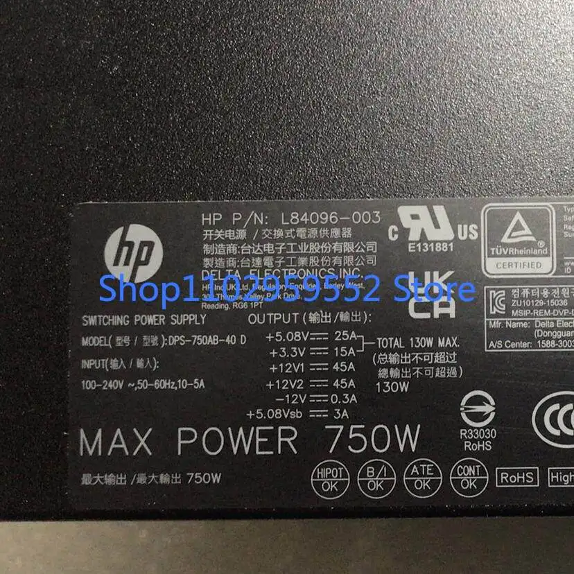 750W850W 800W 전원 공급 장치 DPS-750AB-40D DPS-800AB-60A용 1개