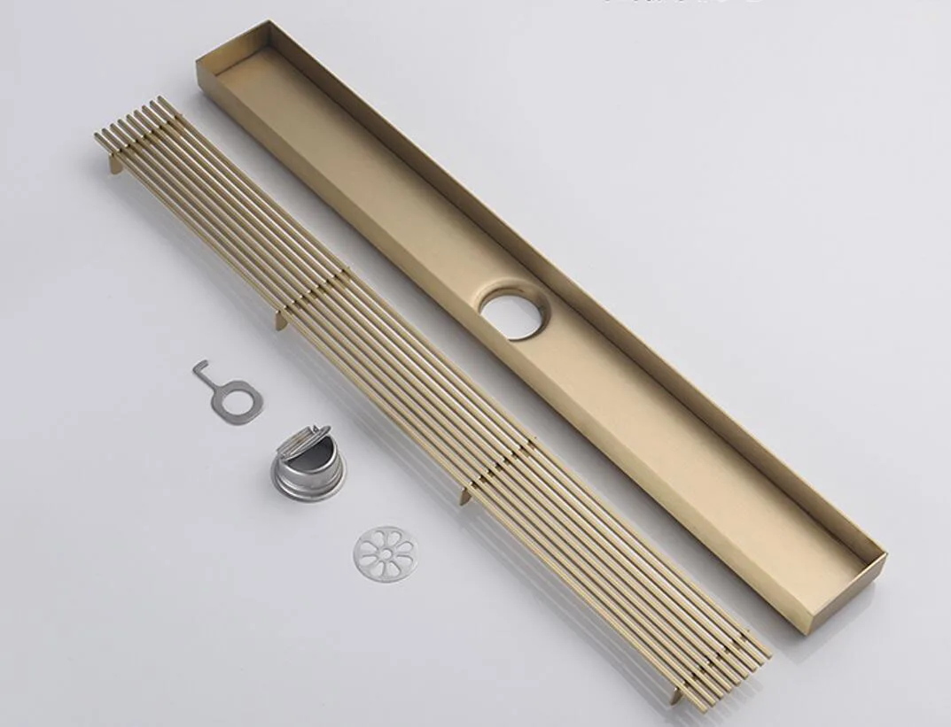 Description Picture 6 of itemfloor Drain 300/400/500mm Long Bathroom Water Outlet Stainless Steel Brushed Matt Black Brushed Gold Shower Room Toilet Using