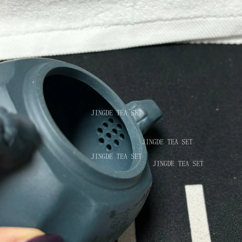 280ml Chinese Yixing Purple Clay Teapot Raw Ore Azure Mud Filter Kettle Custom Zisha Tea Infuser Antique Beauty Tea Set
