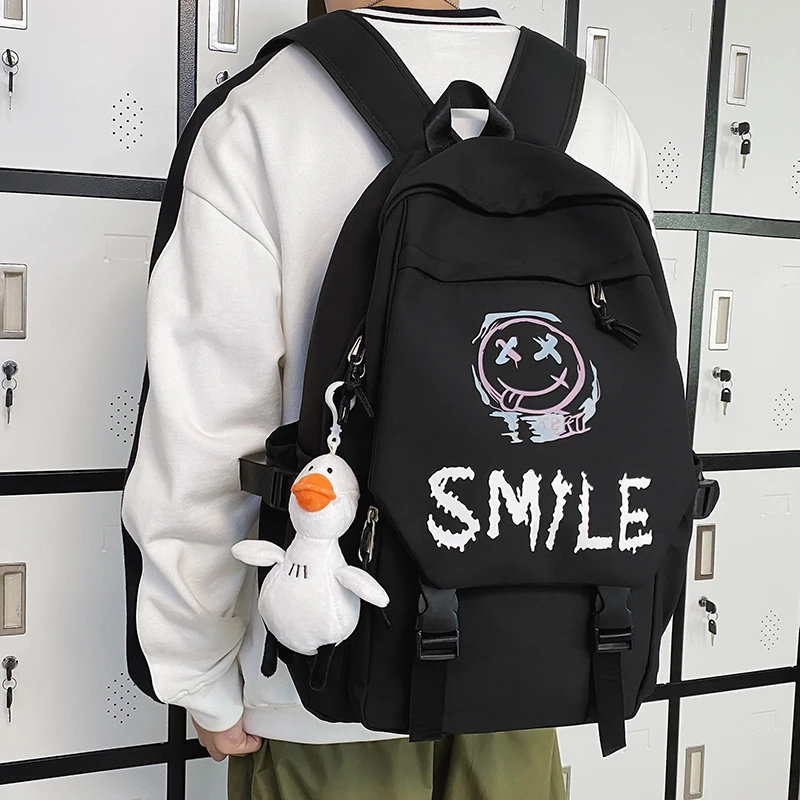

College students schoolbag male casual simple high school junior high school sweethearts backpack large capacity backpack