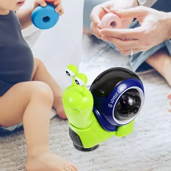 Crawling Toy Sounding Moving Flashing Baby Snail Toy Kids Early Educational Toy 2