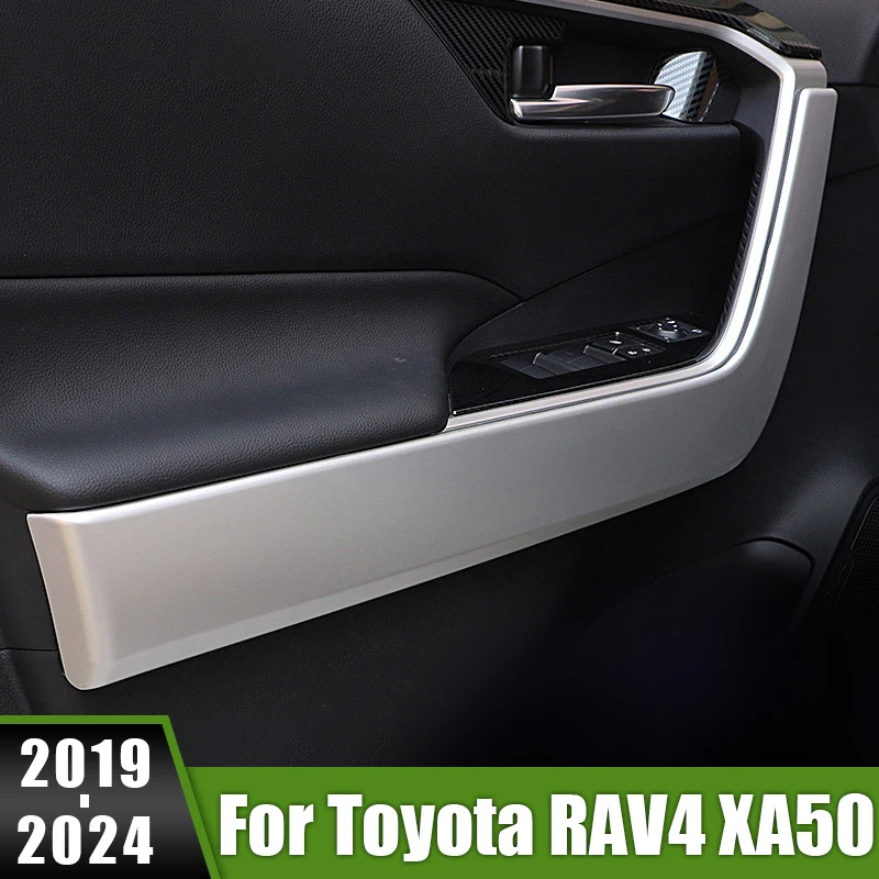 

For Toyota RAV4 XA50 RAV 4 Hybrid 2019 2020 2021 2022 2023 2024 Car Door Inner Armrest Handle Trim Cover Anti-scratch Sticker