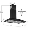 Range Hood Black,Wall Mounted Range Hood 30 inches,Black Kitchen Hoods with Touch Controls,Stainless Steel Range Hood 6