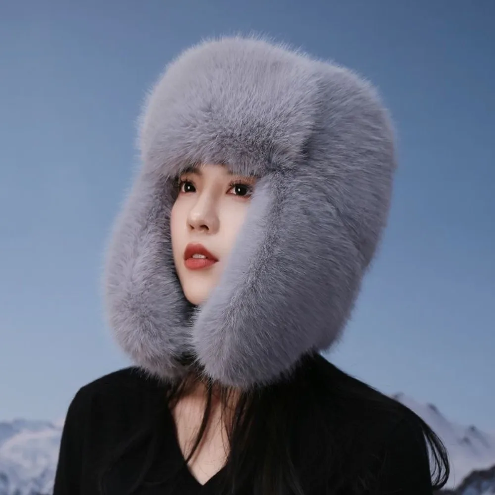 Faux Fur Winter Hat Windproof Earmuffs Cap