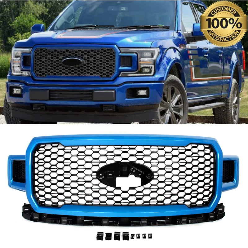 

Передняя решетка сот в сборе, синий, для Ford F-150 JL3Z8200SF 2018-20