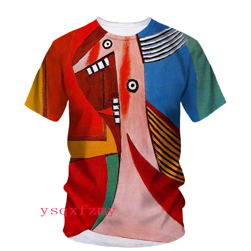 T-shirt Unisex Con Stampa 3D A Maniche Corte – Illusione Colorata, Taglie Dalla S Alla XXL