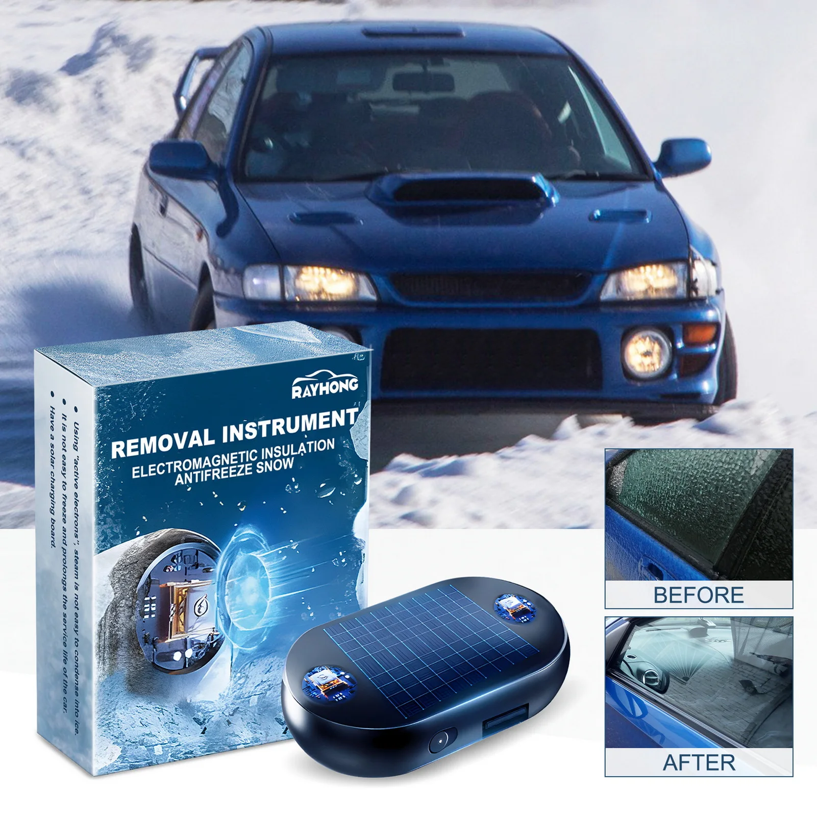 Car Window Anti Freeze Device Anti-ice Antifreeze Ice Snow Removal Instrument Suitable for Car Window Glass snow ice melting spray