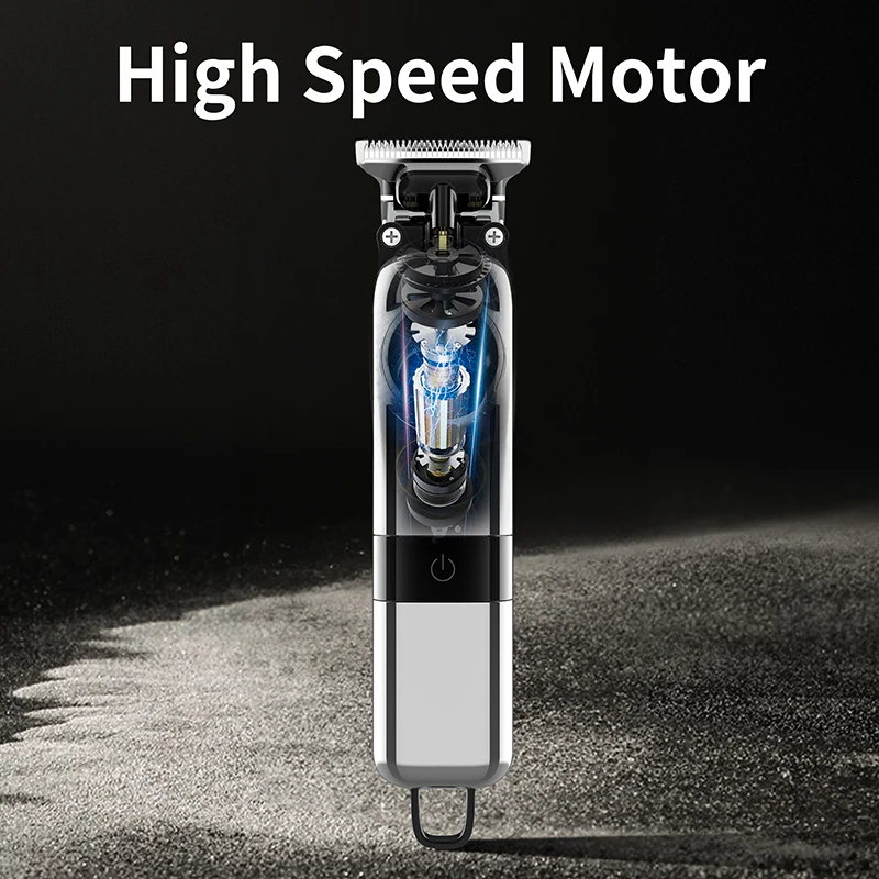 WAIKIL Men's Electric Hair Clipper Oil Head Carving Hair Salon Professional Hair Clipper USB Charging Digital Hair Clipper Tool 6