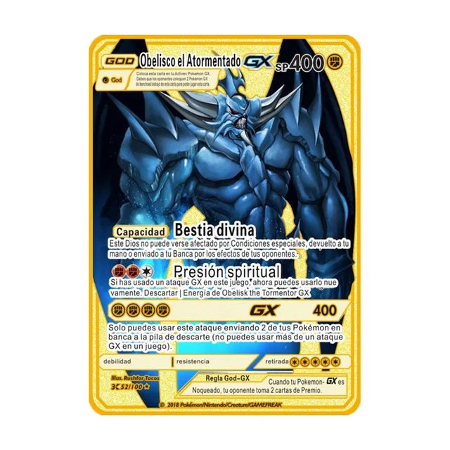 Pokemon Gold Card Metal Card Game Anime Battle Pokemon Gold Spanish Kaarten Charizard Pikachu Game Collection Cards Gift Kids X14