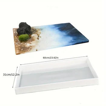 Reusable Large Rectangular Silicone Mold, Large DIY Homemade Table Resin Mold, Pallet, Wood and Coffee Table Mold 1