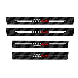 Premium Car Door Sill Protector Stickers - Set of 4 Auto Accessories (4pcs Audi)