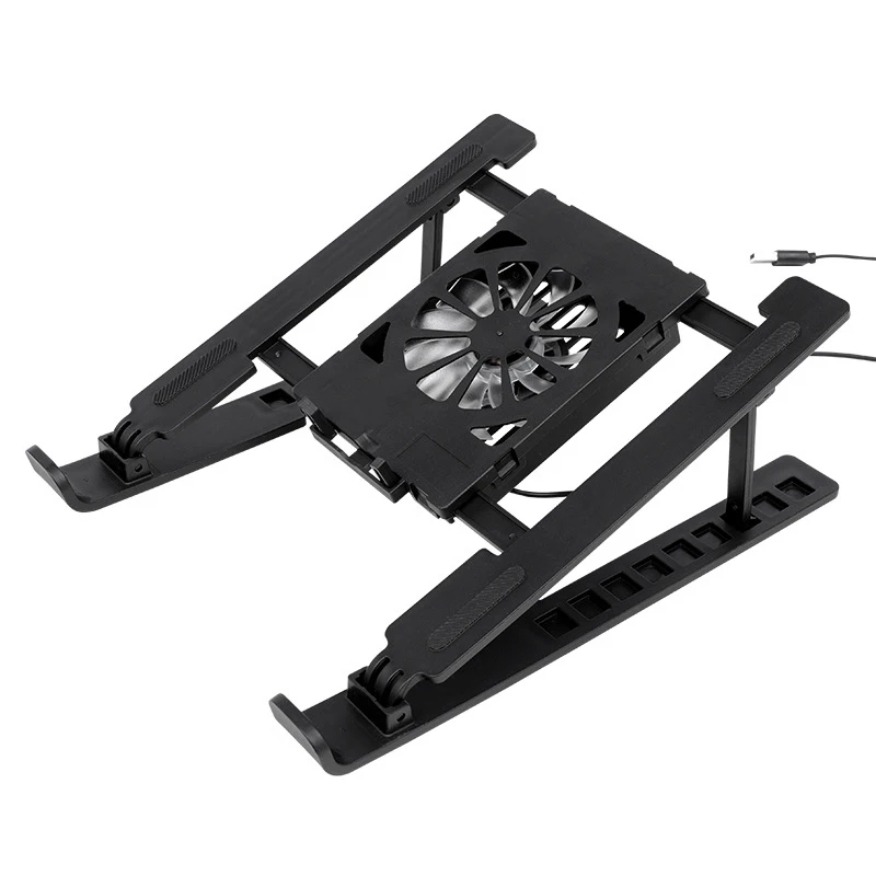 Foldable Laptop Cooling Stand with Adjustable Height and Fan