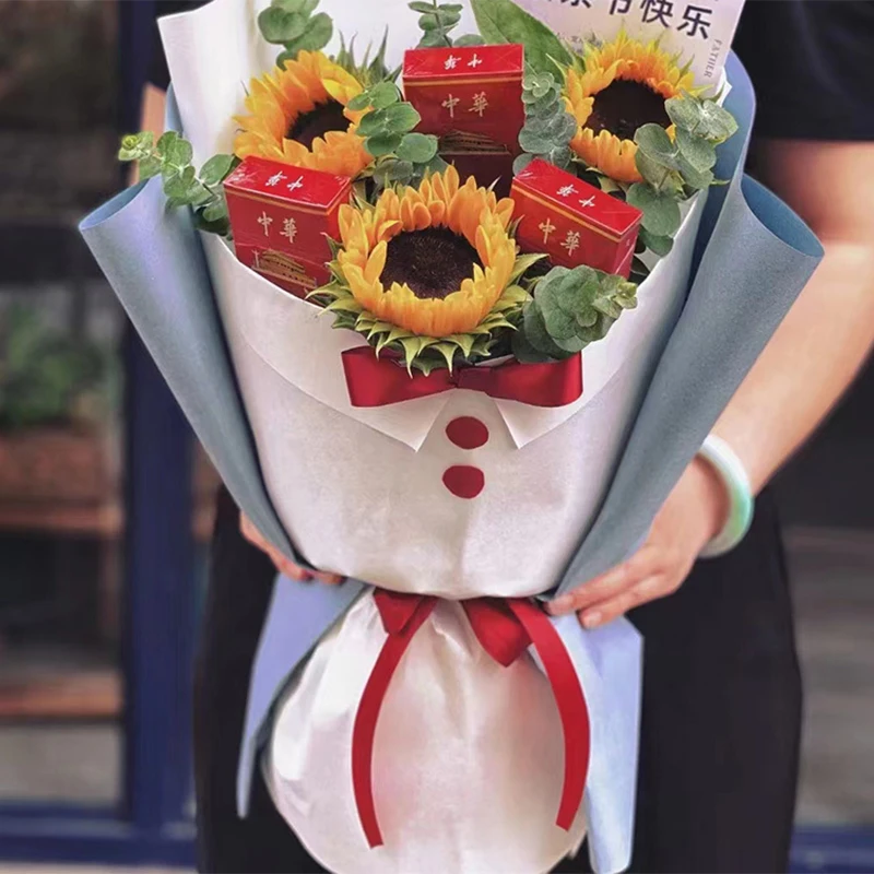 Bouquet Packaging Liner Base Fresh Flower Packaging Flower Package Plastic Package Flower Bouquet Base Package Flower Artifact 4