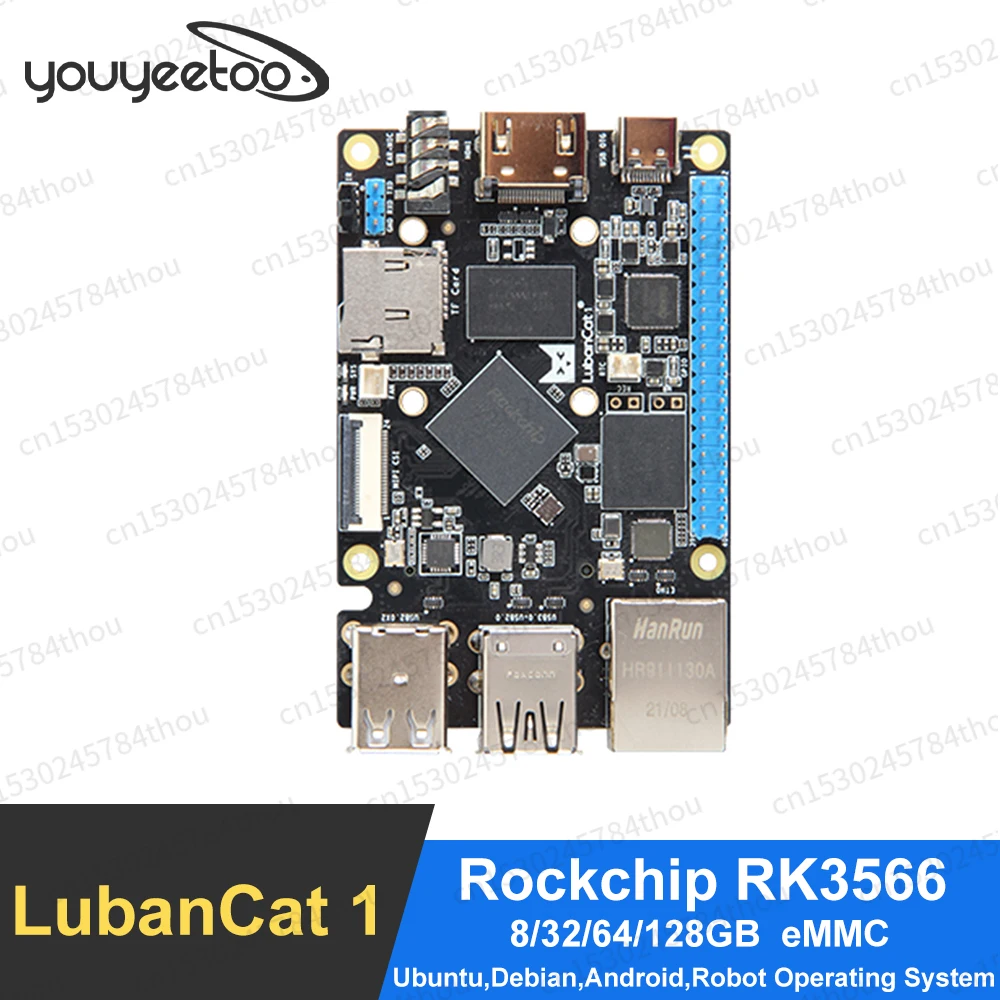 Youyeetoo Lubancaat 1 Rockchip Rk3568 Scheda Di Sviluppo 1 Top Npu, Decodifica 4K, Supporta Ubuntu, Debian, Sistema Operativo Android 11